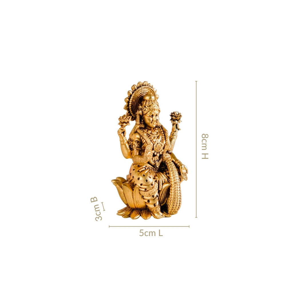 Pure Brass Lakshmi Idol 8cm Nestasia