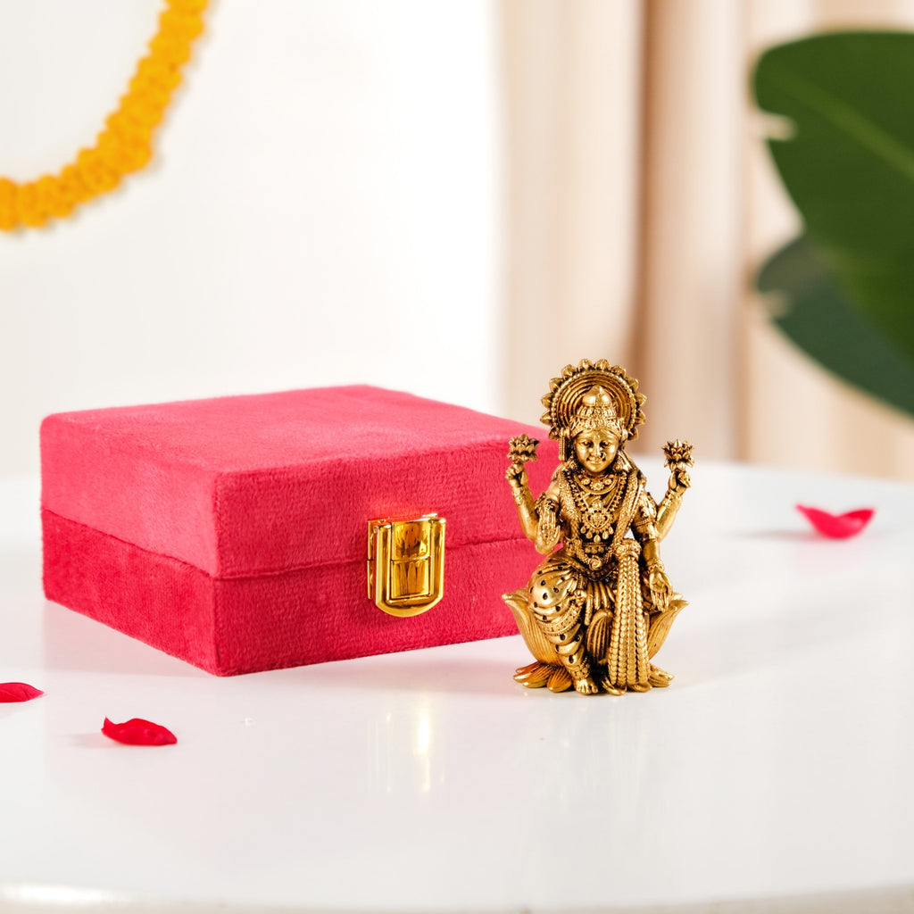 Pure Brass Lakshmi Idol 8cm Nestasia