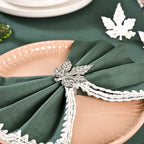 Pure Brass Maple Leaf Napkin Ring Set Of 6 Nestasia