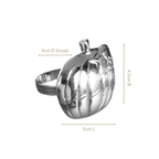 Pure Brass Pumpkin Napkin Ring Set Of 6 Silver Nestasia
