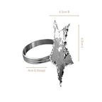 Star Napkin Ring Set Of 6 Silver Nestasia
