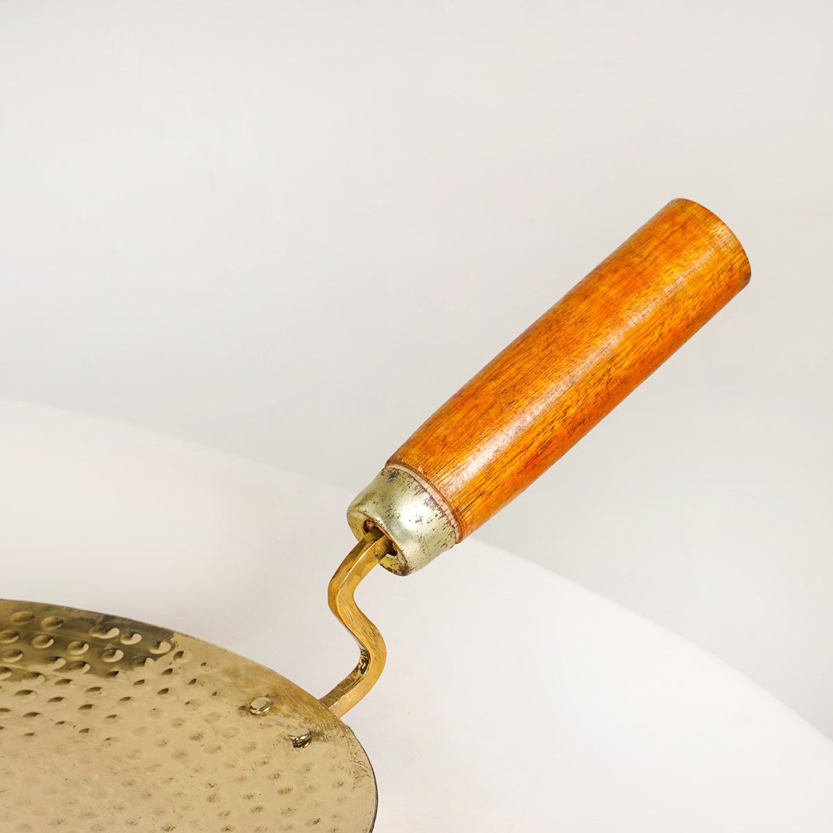 Pure Brass Tawa With Wooden Handle Nestasia