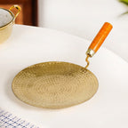 Pure Brass Tawa With Wooden Handle Nestasia