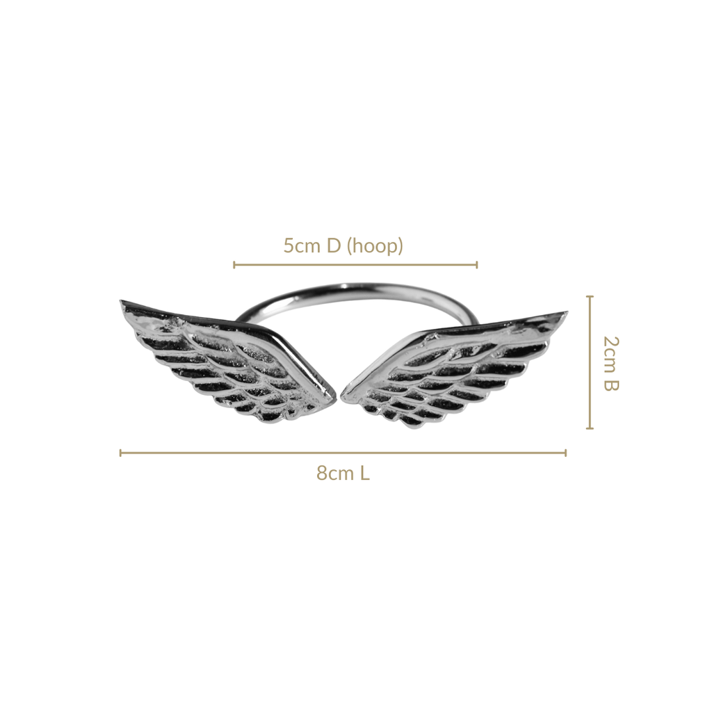 Wings Napkin Ring In Pure Brass Set Of 6 Nestasia