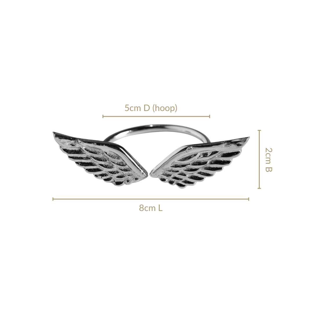 Wings Napkin Ring In Pure Brass Set Of 6 Nestasia