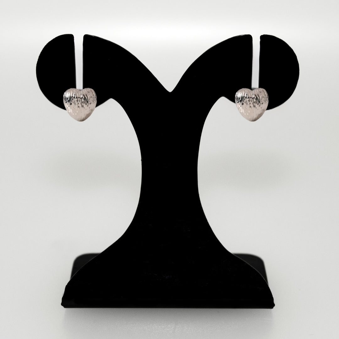 Pure Heart Studs Silver Nestasia