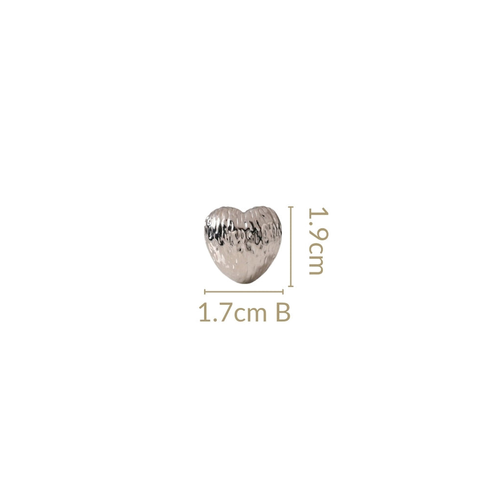 Pure Heart Studs Silver Nestasia