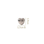 Pure Heart Studs Silver Nestasia
