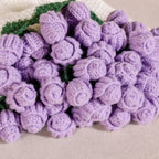 Crochet Flower Bouquet Throw Purple 80cm Nestasia