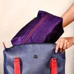 Purple Zippered Shoe Bags For Travel Large Set Of 3 Nestasia