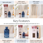 Chamomile Dream Fragrant Reed Diffuser Set Of 3 Nestasia