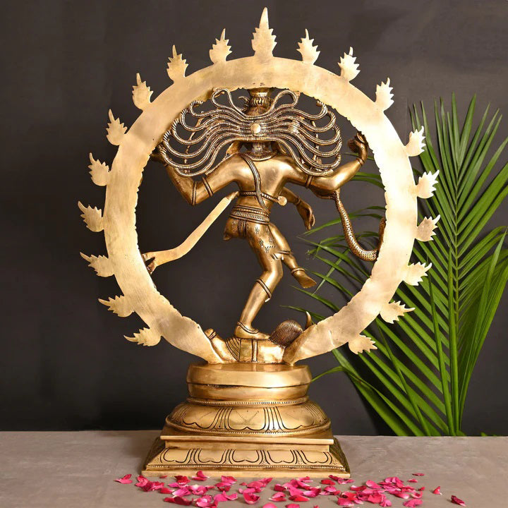 Brass Nataraja Dancing Shiva Superfine Idol (23.5 Inch) Vedansh Craft