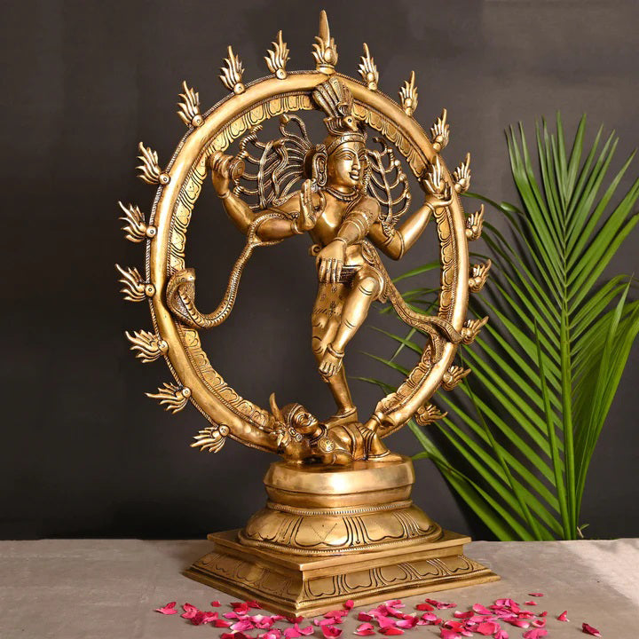 Brass Nataraja Dancing Shiva Superfine Idol (23.5 Inch) Vedansh Craft