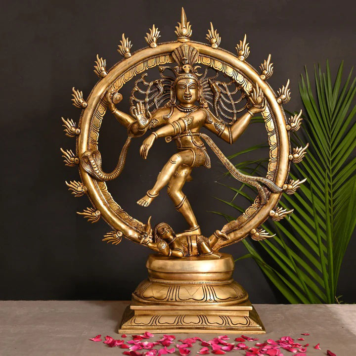 Brass Nataraja Dancing Shiva Superfine Idol (23.5 Inch) Vedansh Craft