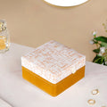 Quadrata Pattern Multi Section Jewellery Box With Mirror Nestasia