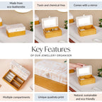 Quadrata Pattern Portable Jewellery Box With Mirror Nestasia