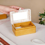 Quadrata Pattern Portable Jewellery Box With Mirror Nestasia