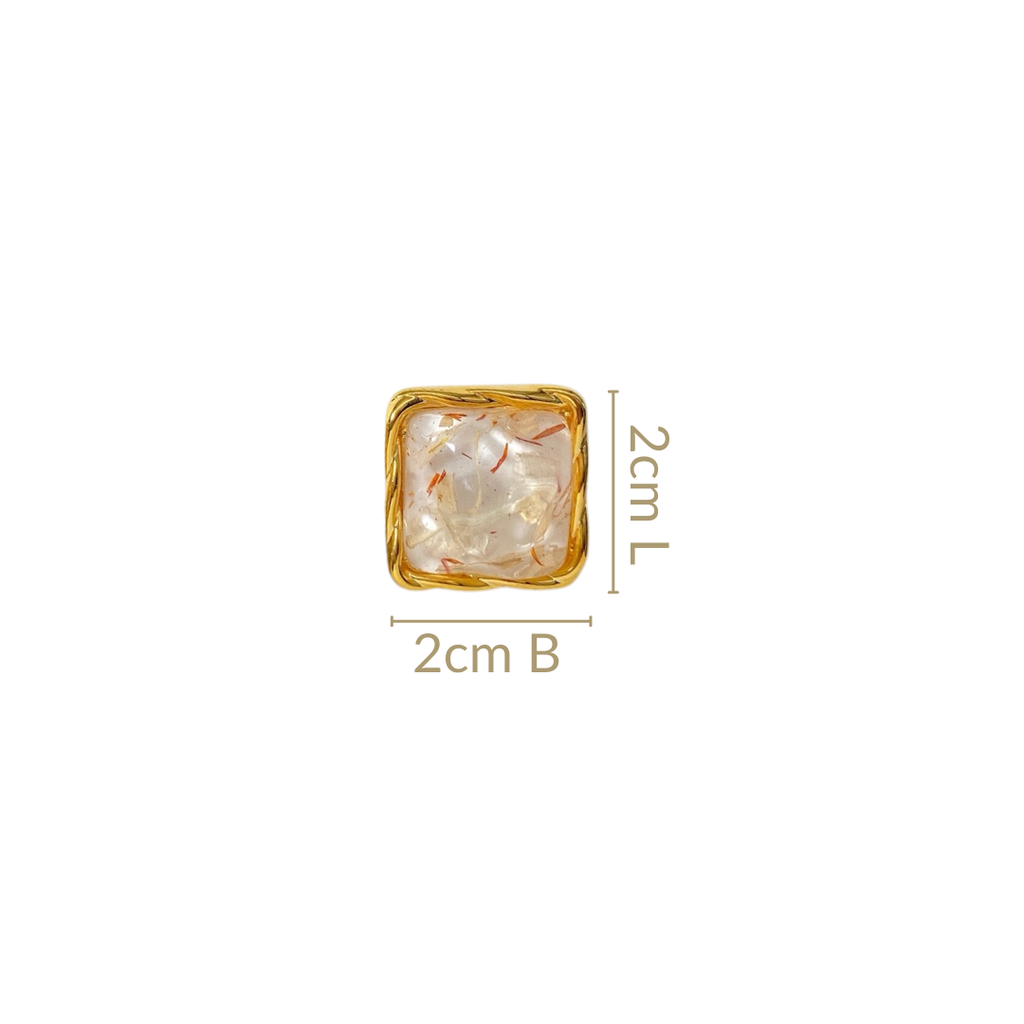 Quiet Twist Stud Earrings White Nestasia