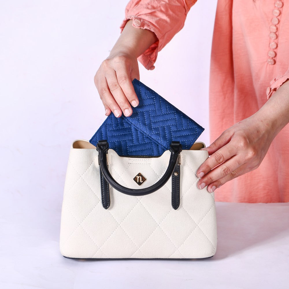 Quilted Versatile Small Makeup Pouch Set Of 4 Nestasia