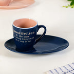 Quote Mugs Gift Set With 4 Cups 4 Saucers 250ml Nestasia