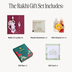 Lavender Pearl Rakhi Lumba Set Of 4 With Gift Box And Card Nestasia