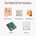 Bloom Bond Rakhi Lumba Set In Blue Nestasia