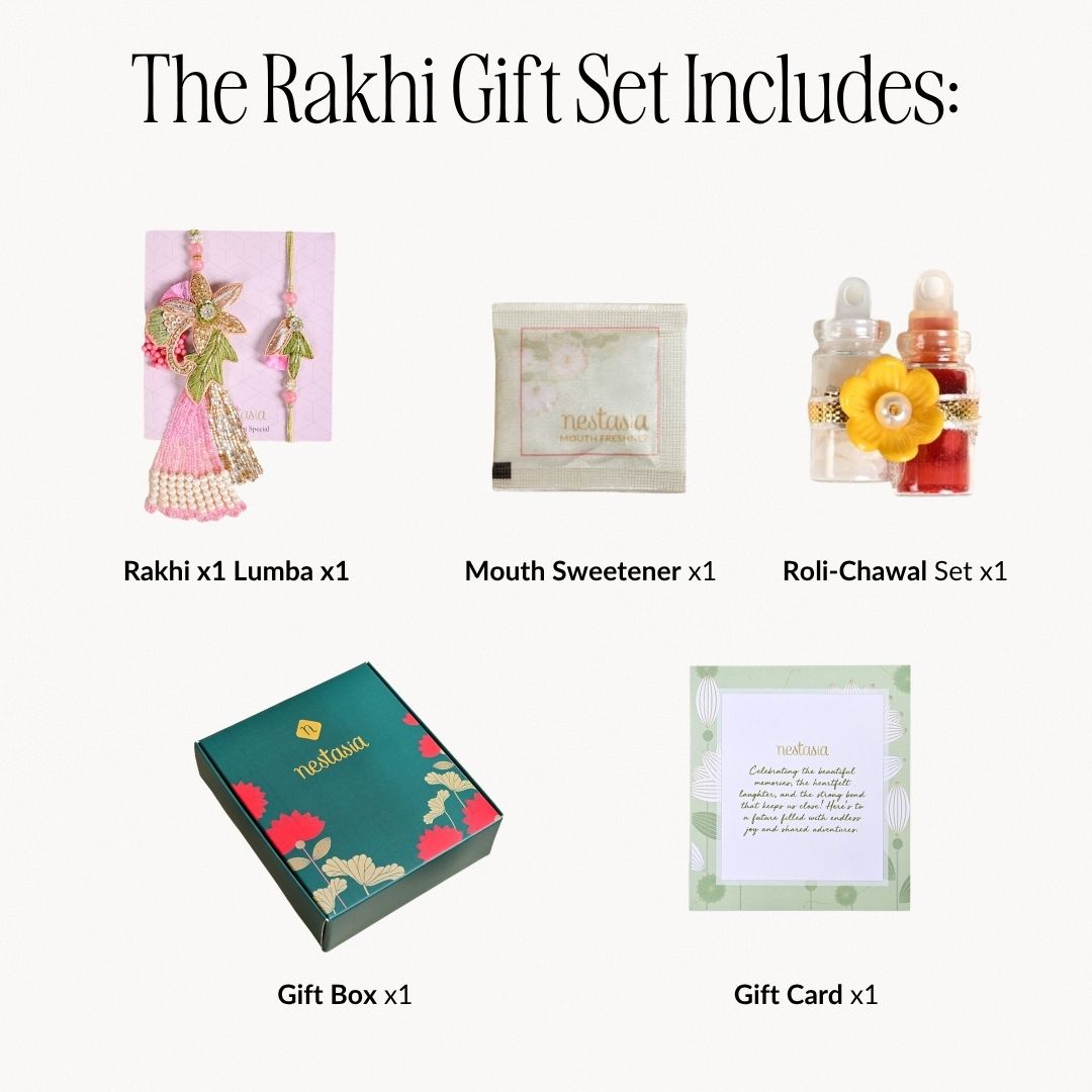 Blossom Bond Rakhi Lumba Gift Set Nestasia