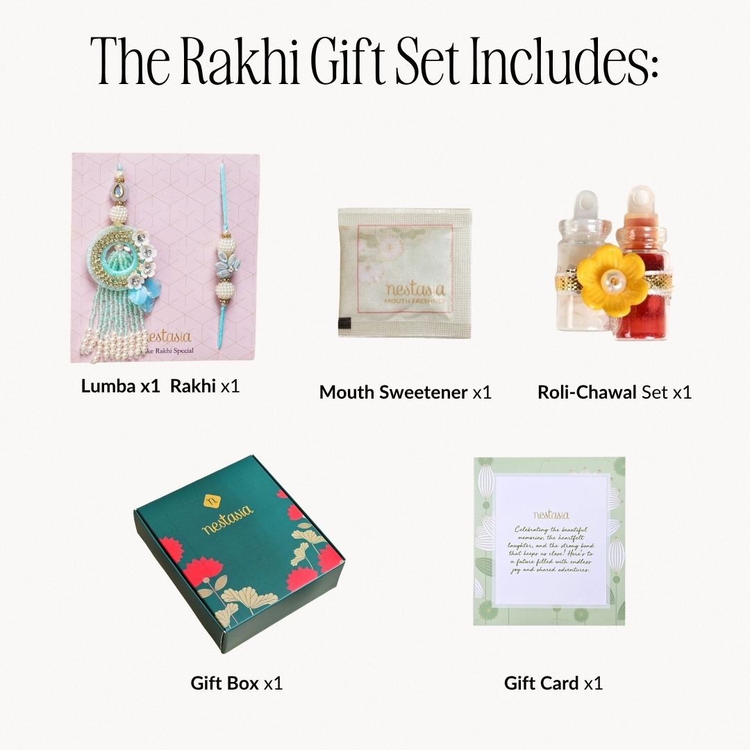 Dainty Luxe Artisan Rakhi Lumba Gift Set Nestasia