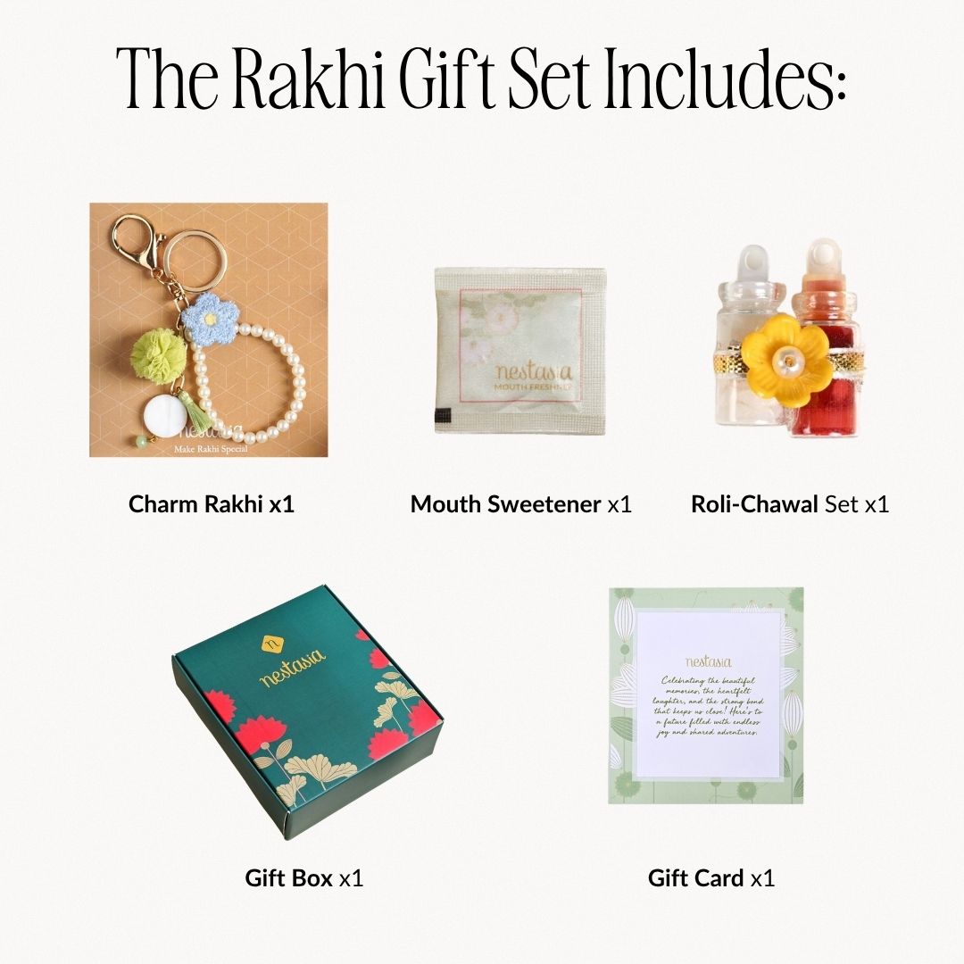 Daisy Dreams Charm Bracelet Rakhi Set Nestasia