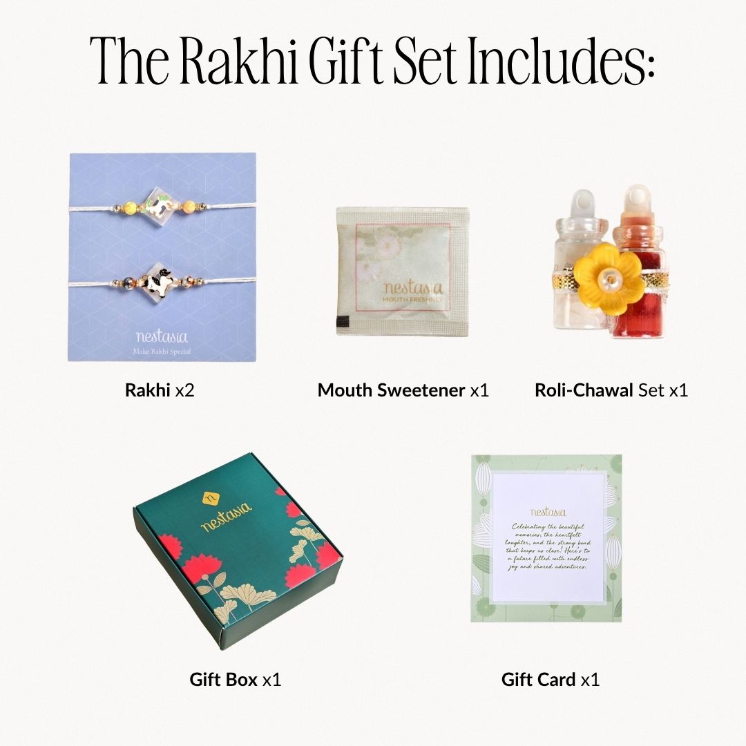 Twin Unicorn Rakhi Gift Set Nestasia