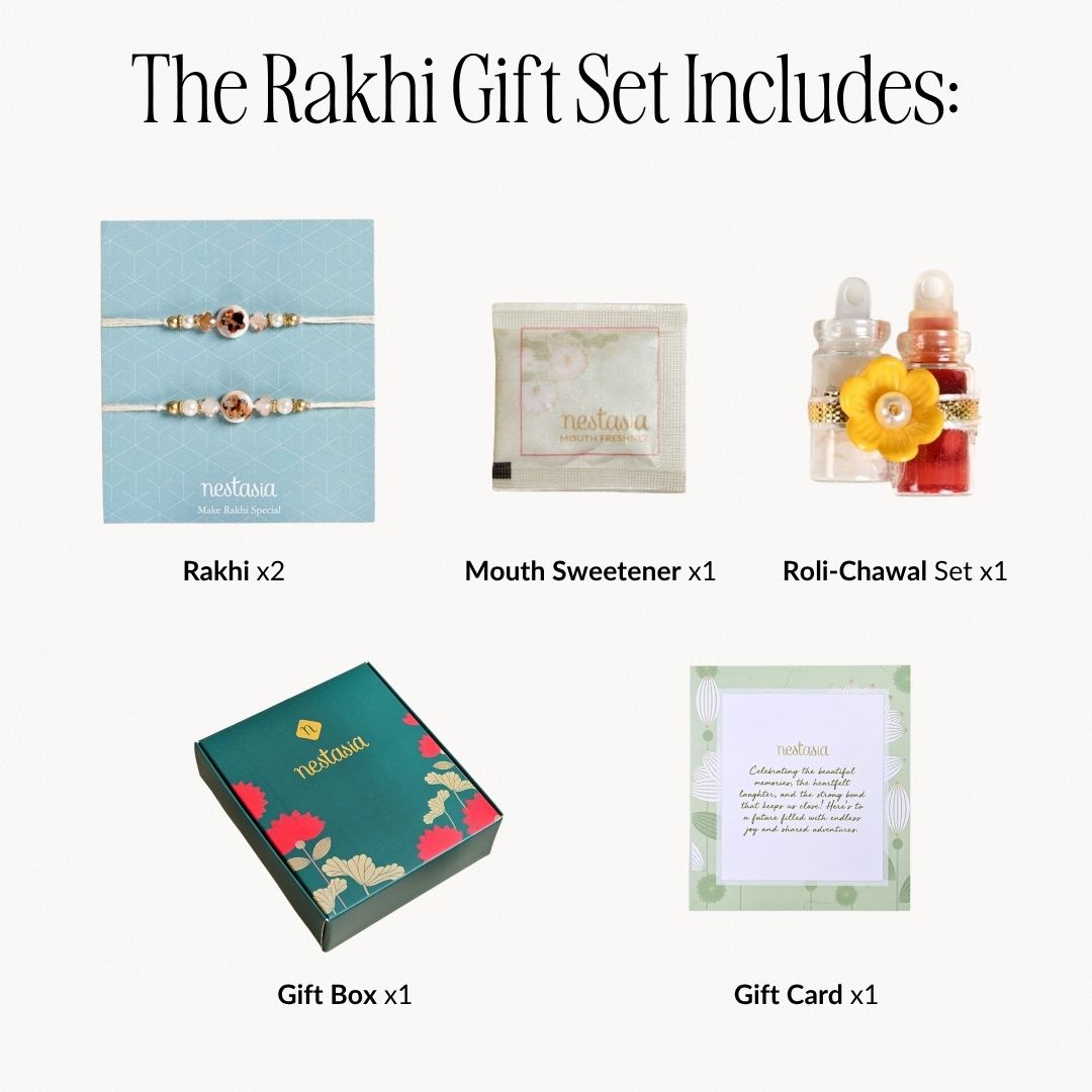 Minimalist Chic Rakhi Gift Set For Brother Nestasia