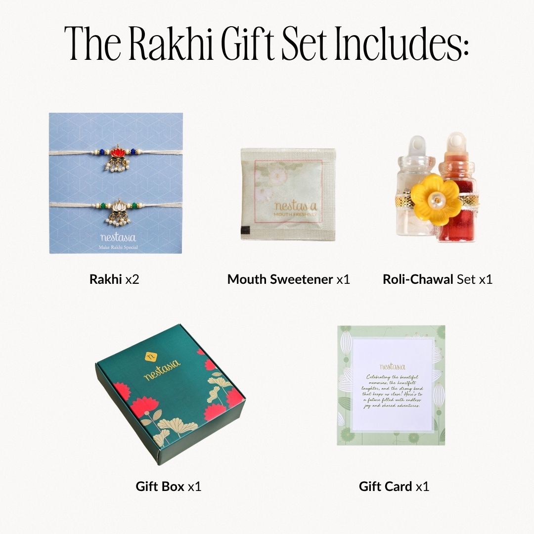 Blooming Lotus Rakhi Gift Set Nestasia