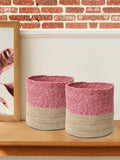 Set of 2 Functional Decor – Jute Basket for Storage & Greens
