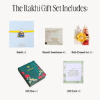 Teddy In A Toy Car Kids Rakhi Set Nestasia