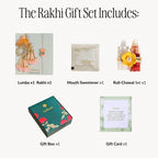 Peach Radiance Rakhi Lumba Set Nestasia