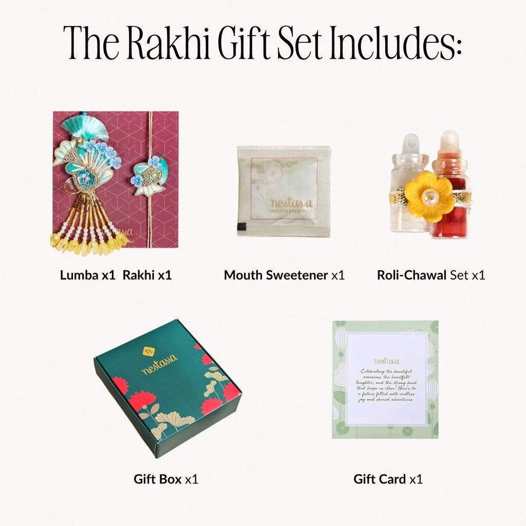 Floral Fantasy Rakhi And Lumba Gift Set Nestasia