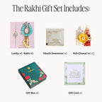 Turquoise Blossom Rakhi Lumba Gift Set Nestasia
