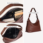 Soi Basket Weave Hobo Bag Brown Nestasia