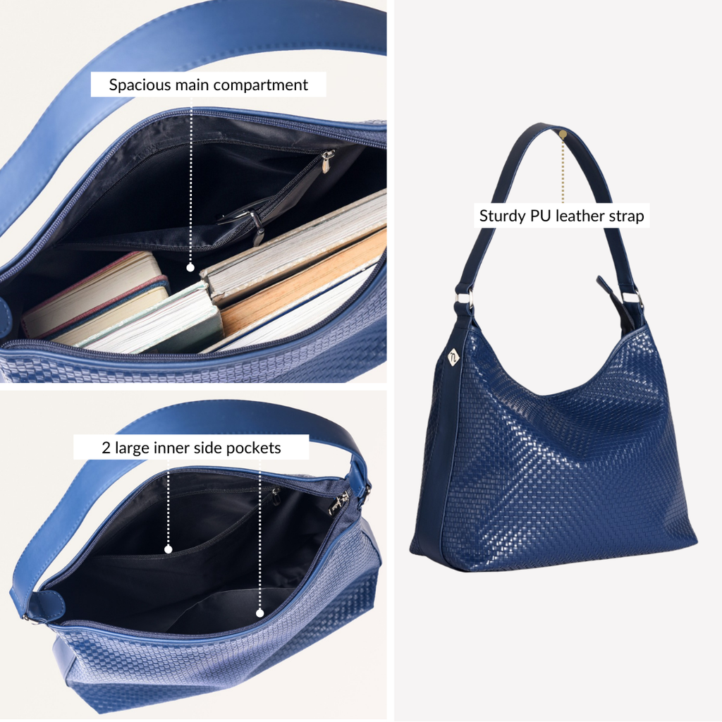 Soi Everyday Hobo Bag Blue Nestasia