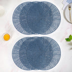 Radial Blue Web Placemat Set Of 6 Nestasia