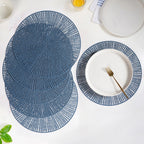 Radial Blue Web Placemat Set Of 6 Nestasia