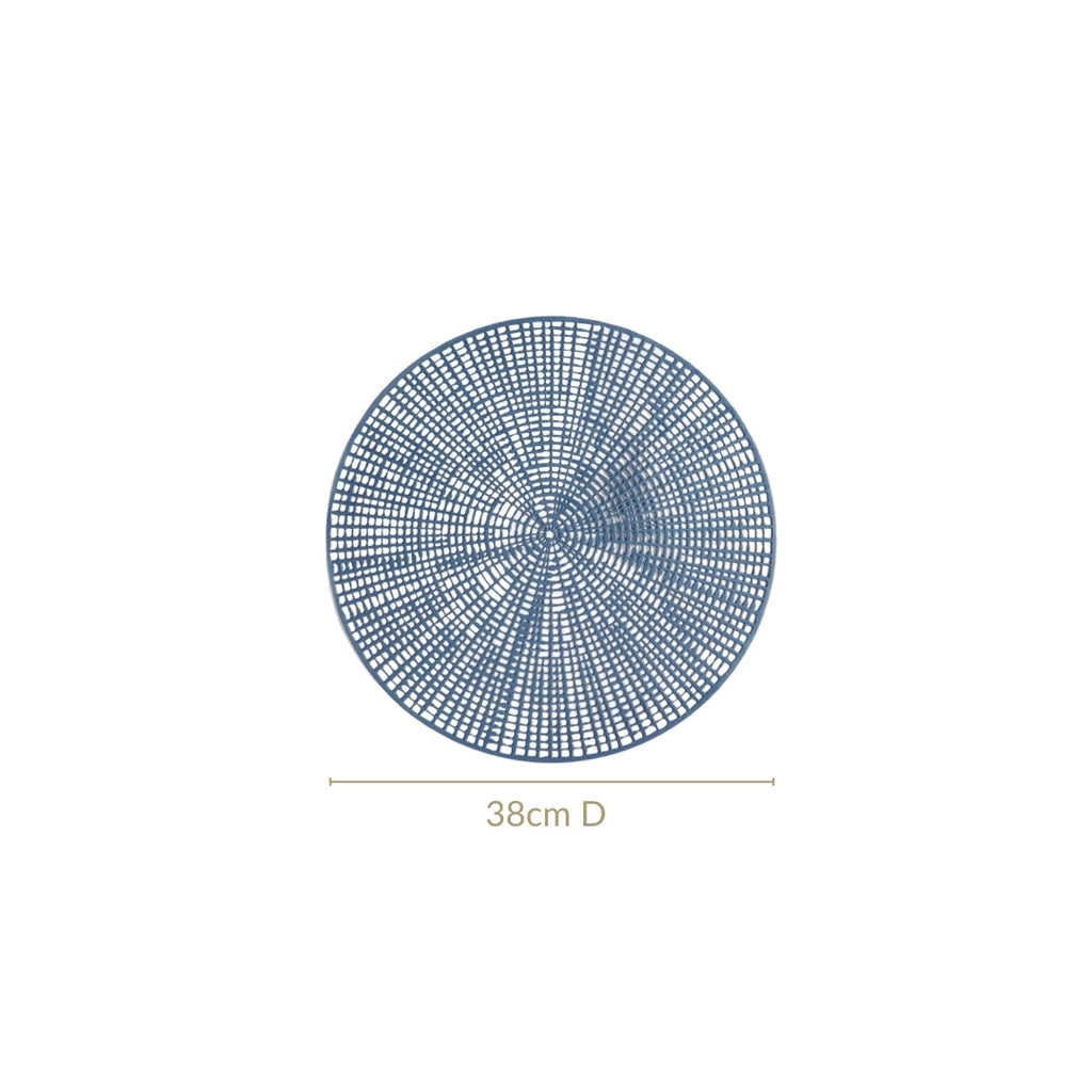 Radial Blue Web Placemat Set Of 6 Nestasia