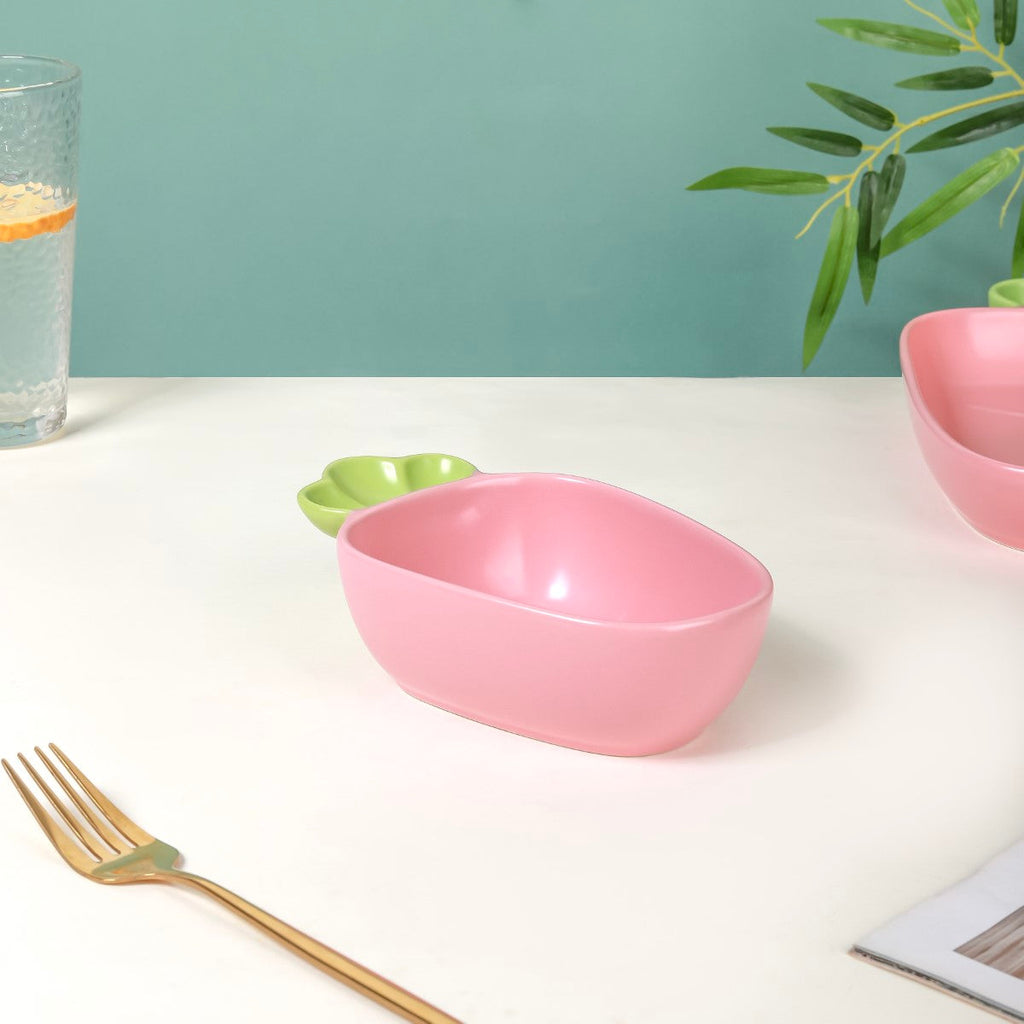 Radish Ceramic Snack Dish Pink 300 ml Nestasia