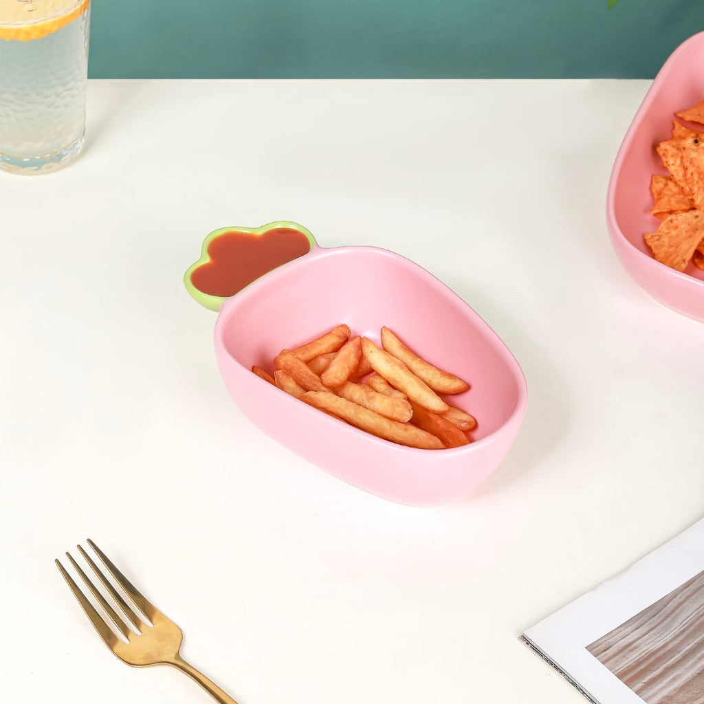 Radish Ceramic Snack Dish Pink 300 ml Nestasia