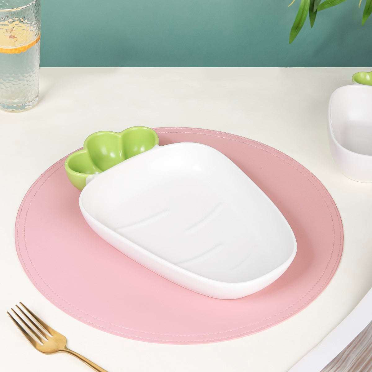 Chip And Dip Platter White Raddish 550 ml Nestasia