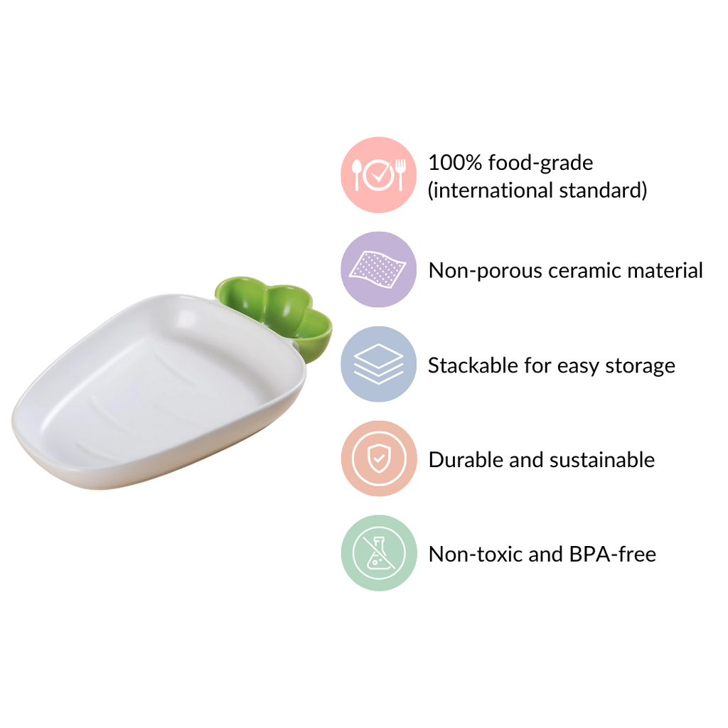 Chip And Dip Platter White Raddish 550 ml Nestasia