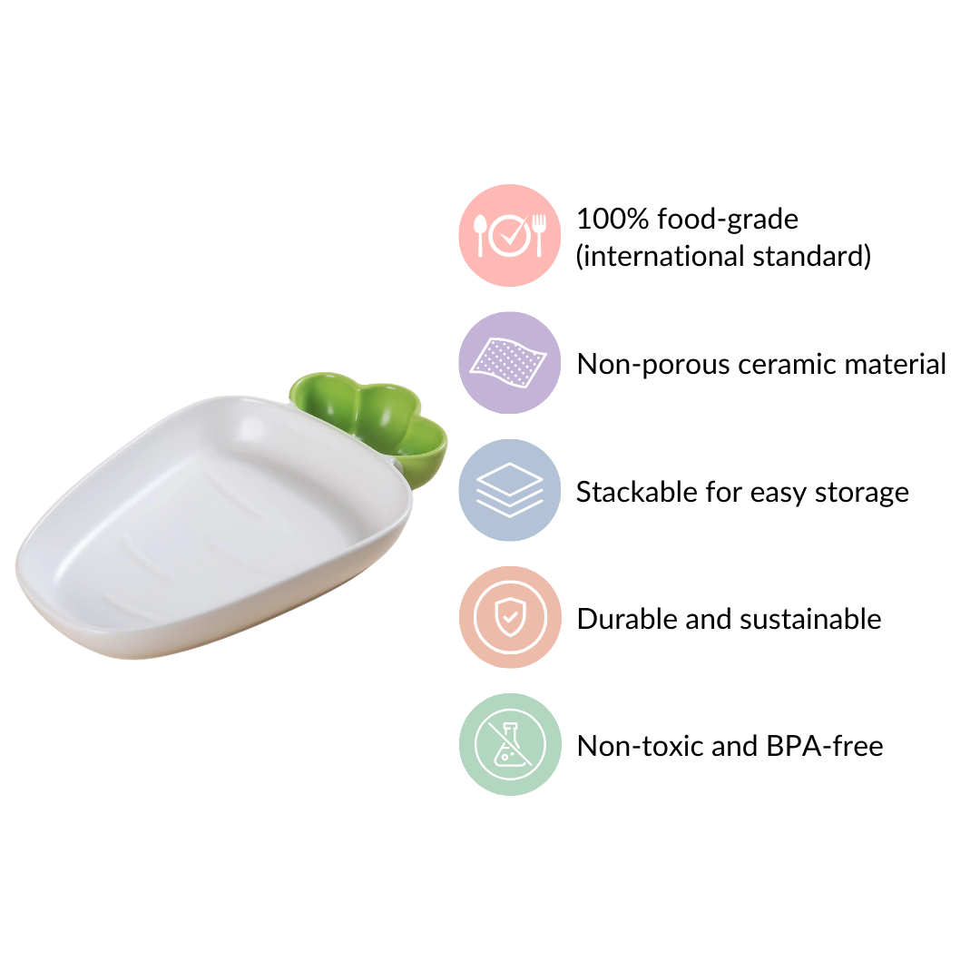 Chip And Dip Platter White Raddish 550 ml Nestasia