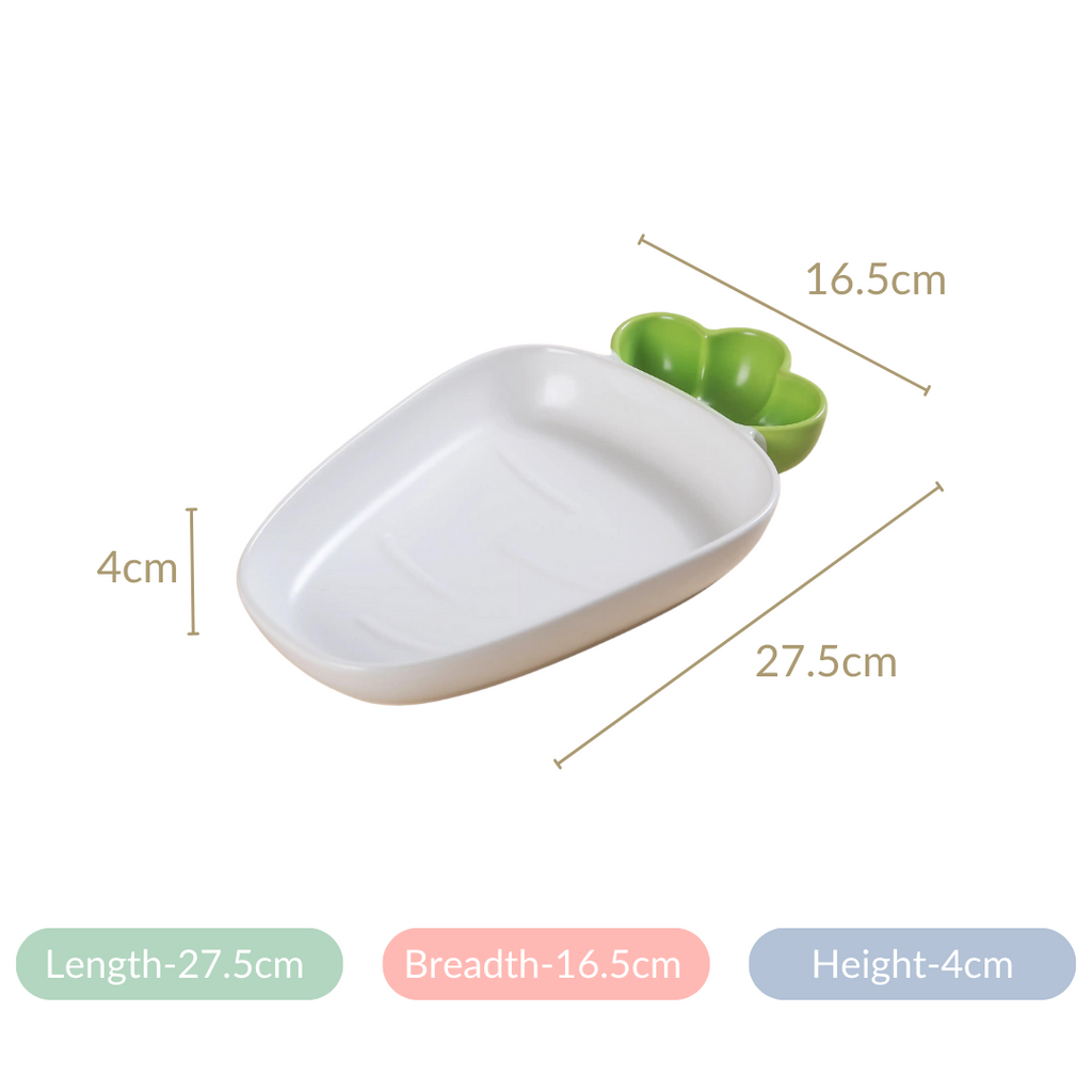 Chip And Dip Platter White Raddish 550 ml Nestasia