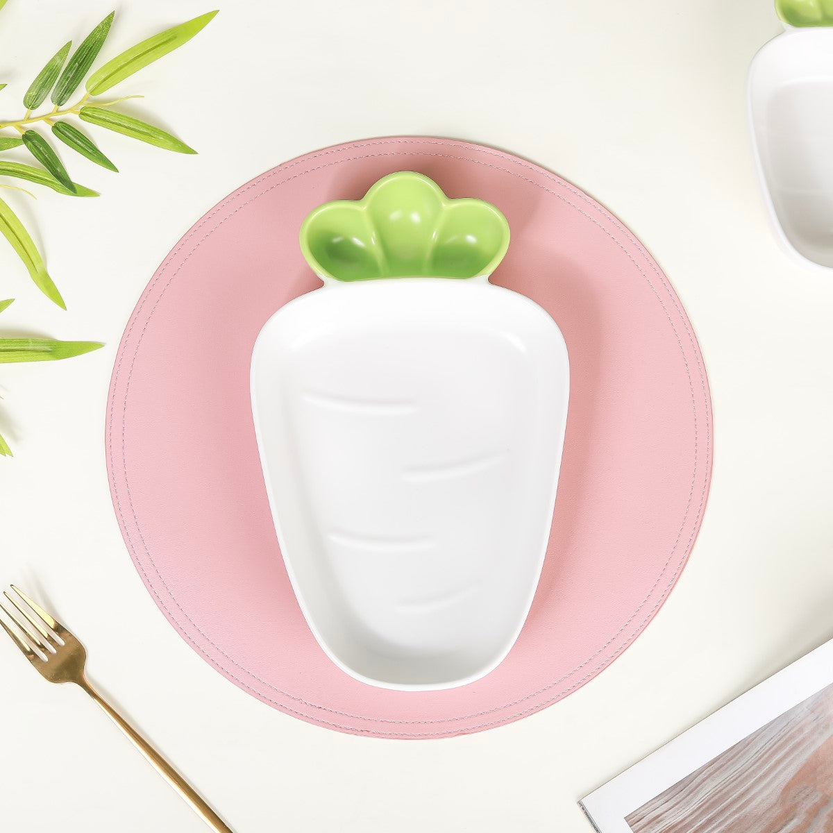 Chip And Dip Platter White Raddish 550 ml Nestasia
