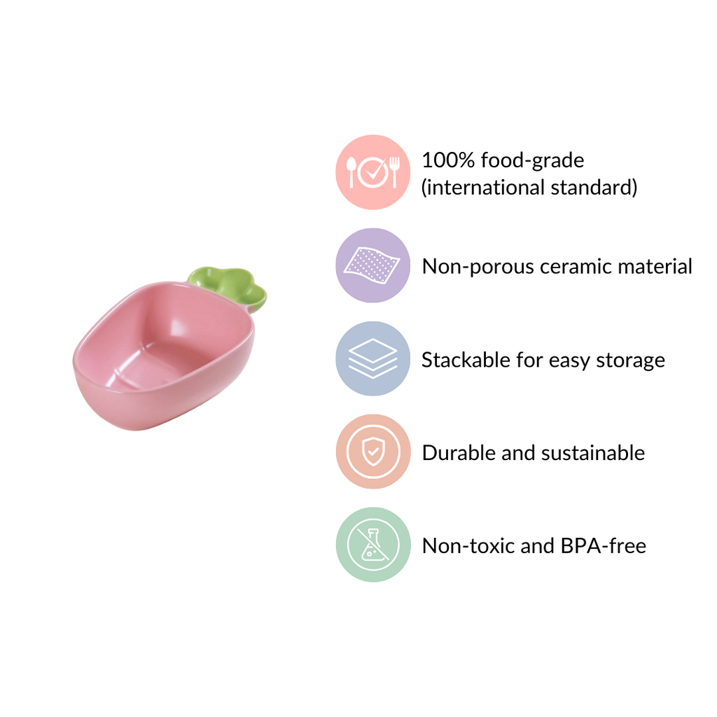 Radish Ceramic Snack Dish Pink 300 ml Nestasia